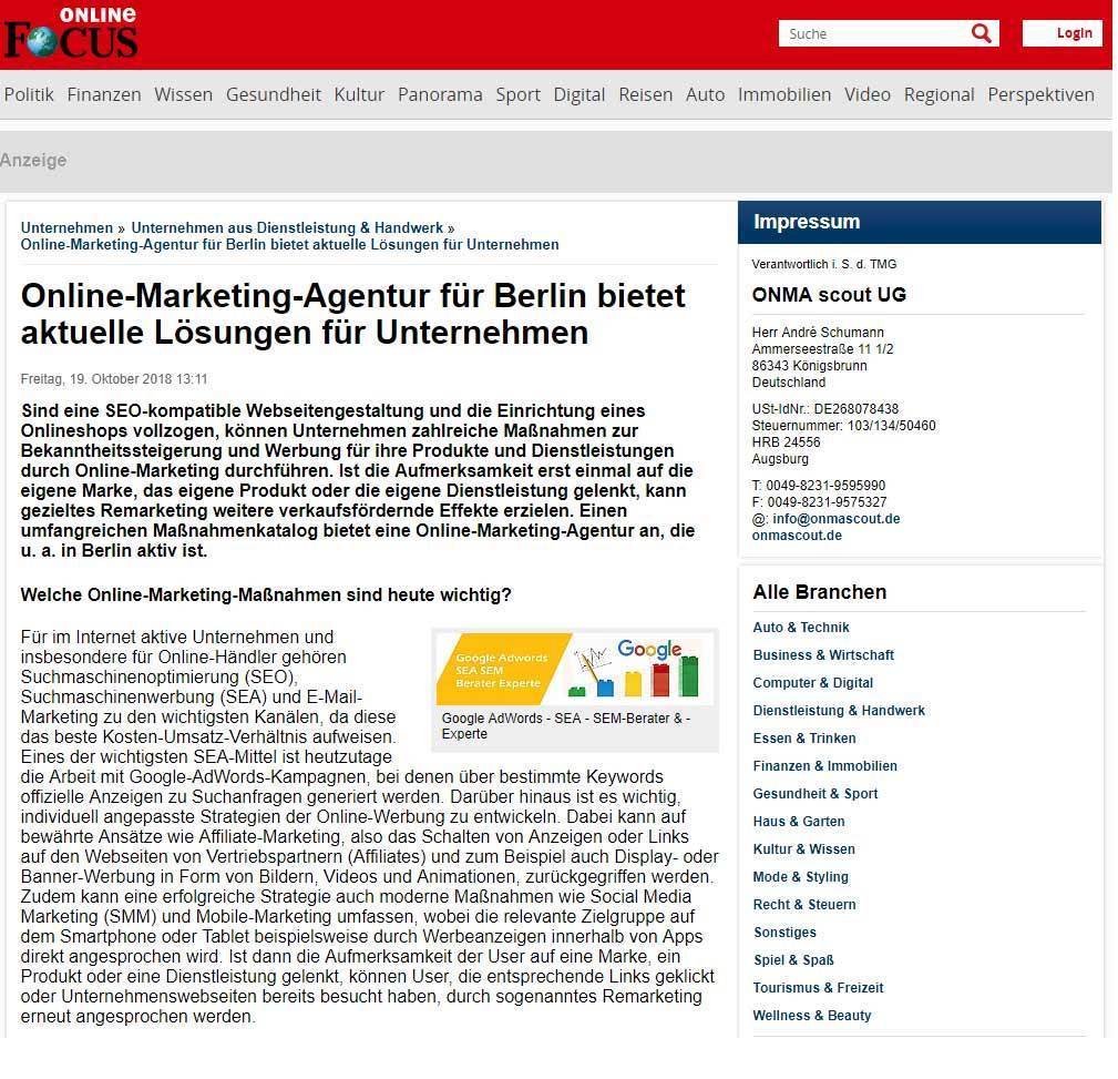 Online Marketing Agentur Berlin